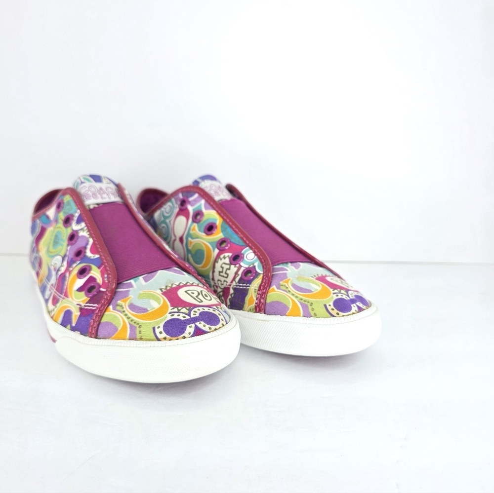Coach Y2k Barrett Pop Graphic Multicolor Punk Preppy Slip-On Sneakers Size 9.5 B - Picture 6 of 16